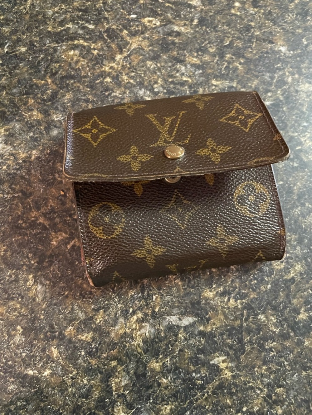 Louis Vuitton Monogram Compact Wallet in Brown and Gold